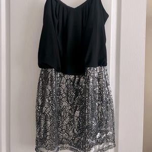 Black & Silver Sequin Dress NWOT
